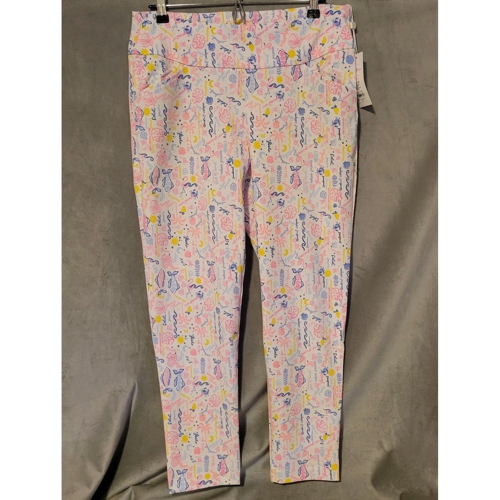 Lilly Pulitzer Luxletic Corso Pants Fairway Performance Twill Size 12 NWT